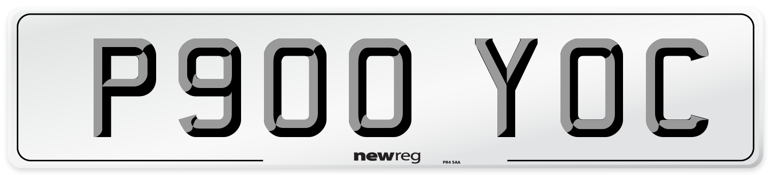 P900 YOC Number Plate from New Reg